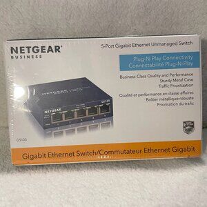 NETGEAR - 5-Port 10/100/1000 Gigabit Ethernet unmanaged and Unopened Switch